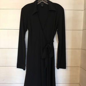 Express Black Wrap Dress!